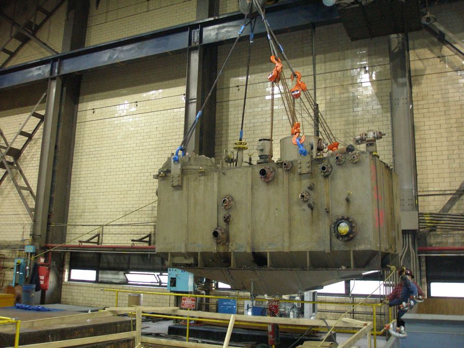 Picture Large Dismantled Equipment Rigged From Power Plant