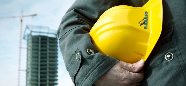 Yellow R. Baker and Son Hard Hat