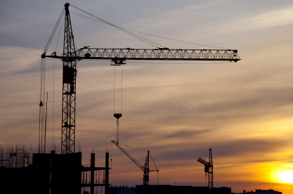 Industrial Crane over Skyline, R. Baker and Son