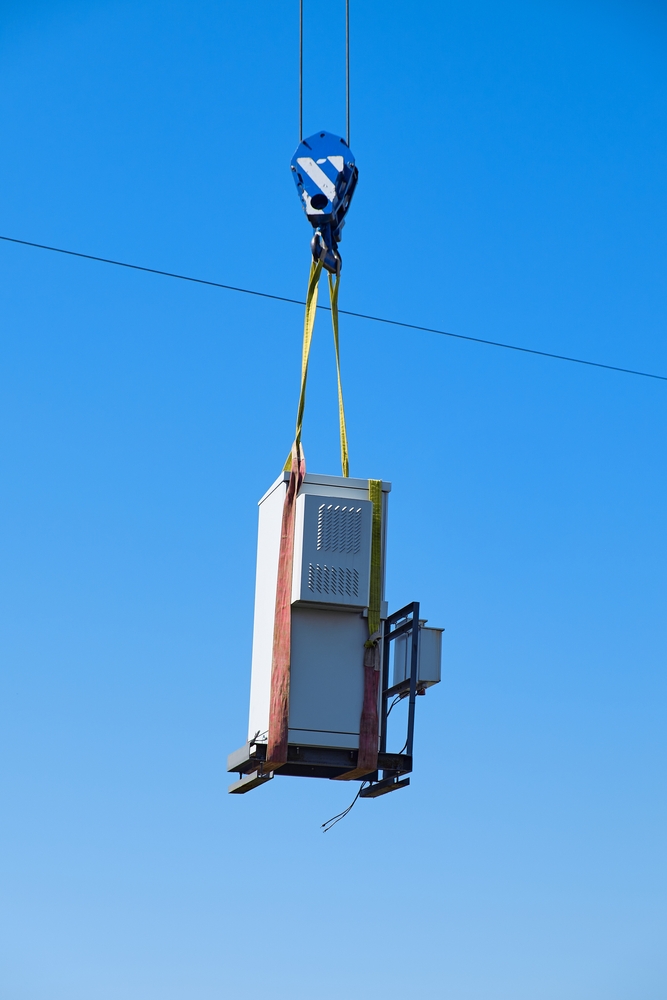 rigging medical equipment into a hospital - R. Baker & Son
