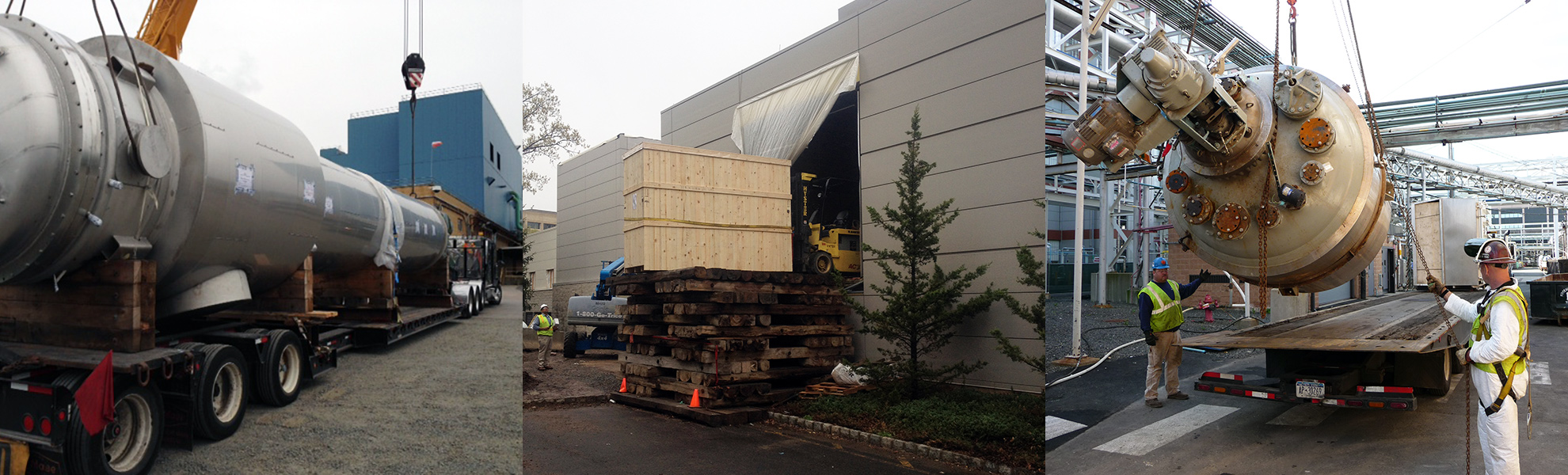 rigging, packing and crating of various asset recovery equipment