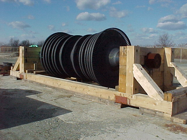 Turbine Generator Rigged, Moved and Cribbed by R. Baker and Son